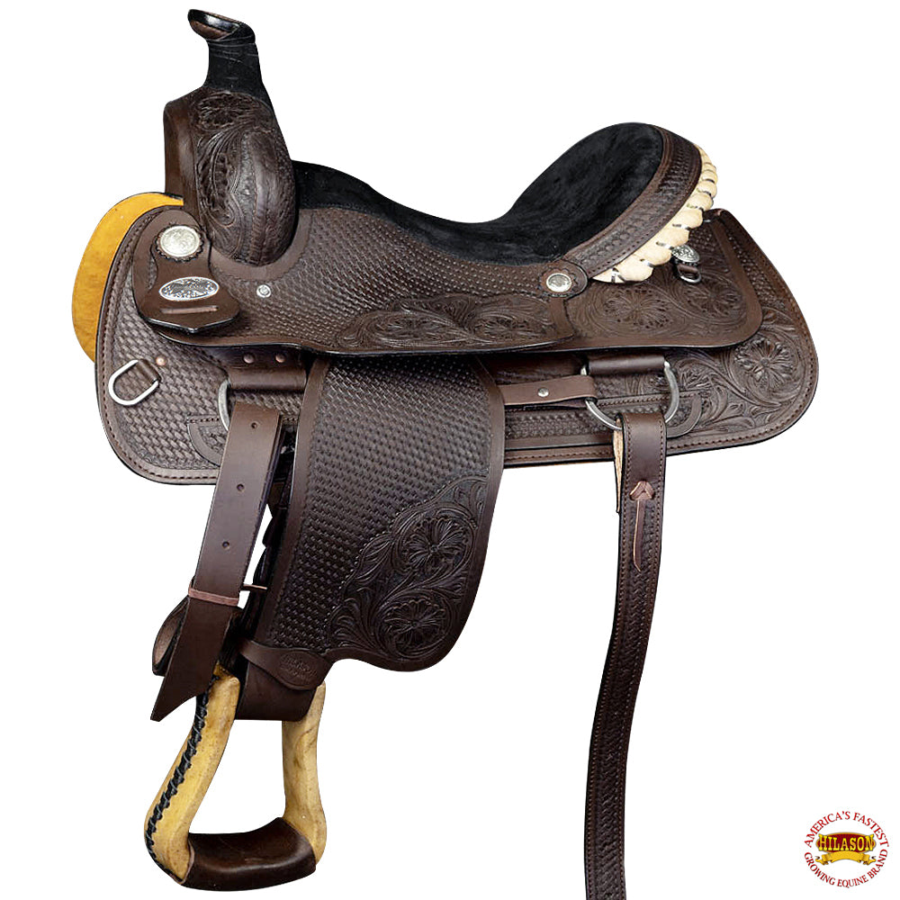 Western Horse Saddle American Leather Ranch Roping Cowboy Hilason
