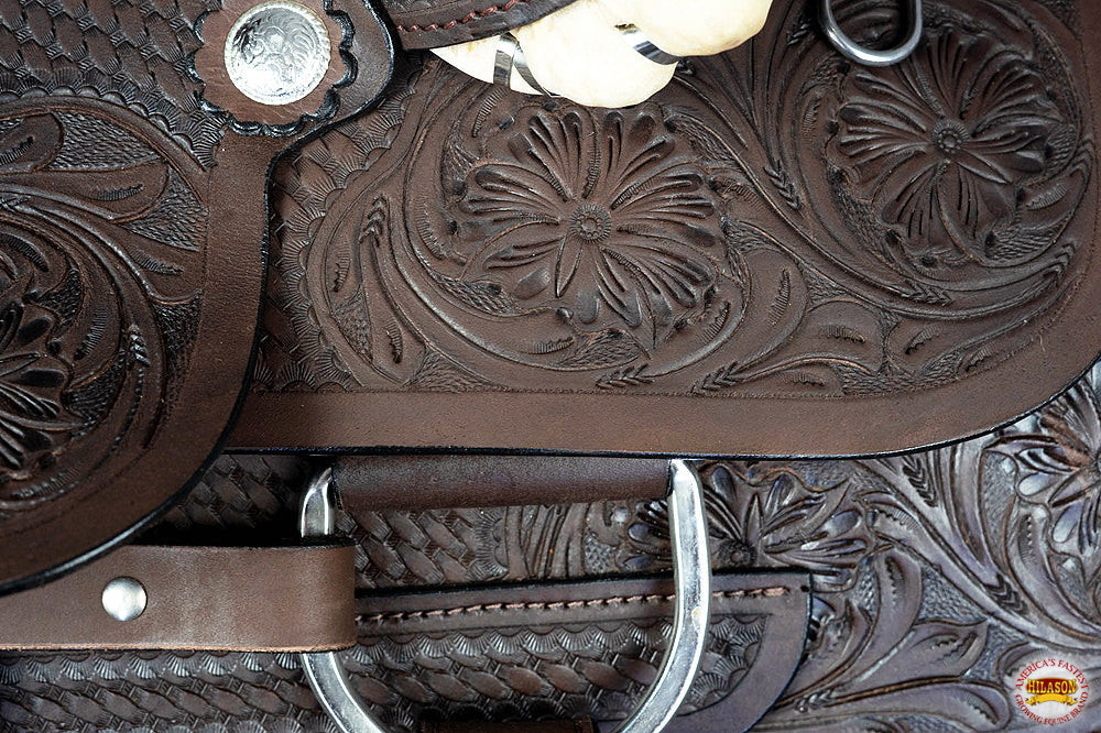 Western Horse Saddle American Leather Ranch Roping Cowboy Hilason