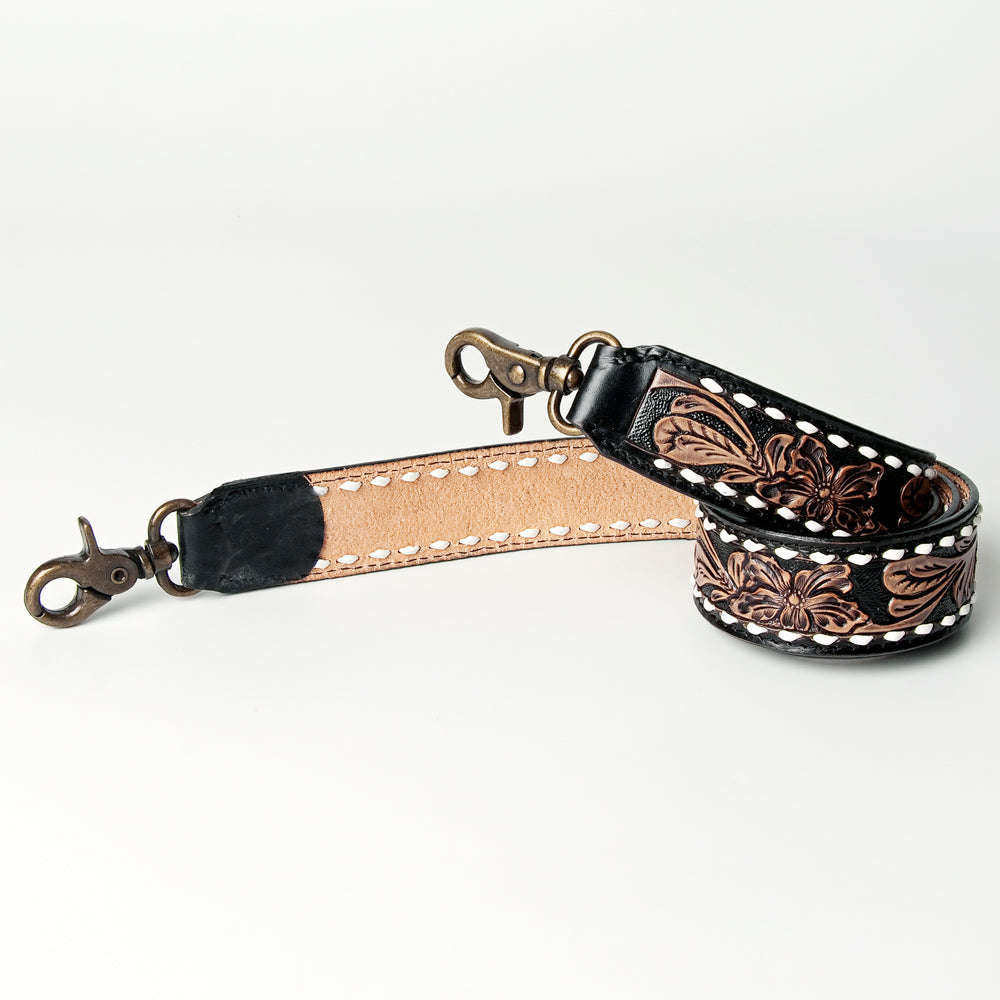 American Darling ADSTF105WHBU Hand Tooled Genuine Leather Crossbody Handle Strap For Bags