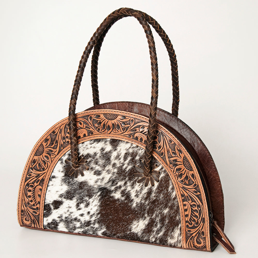 American Darling Taco Hair-On Hand Tooled Genuine Leather Western Women Bag Handbag Purse | Travel Bags College Casual