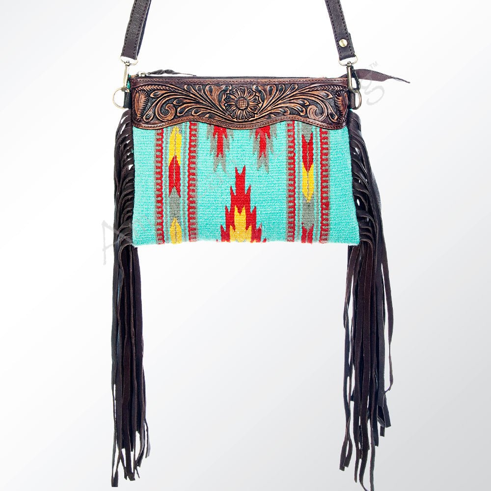 American Darling Cross Body Hand Tooled Saddle Blanket Genuine Leather Women Bag Western Handbag Purse