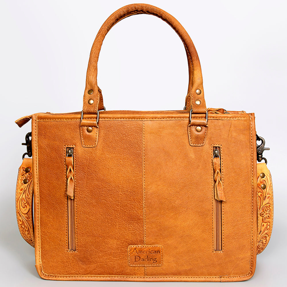 American Darling ADBG582 Tote Hand Tooled Saddle Blanket Genuine Leather Women Bag Western Handbag Purse