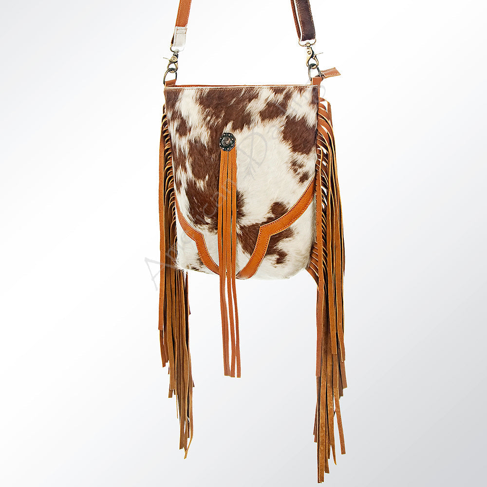 American Darling ADBGZ257TAW Messenger Hair-On Genuine Leather Women Bag Western Handbag Purse