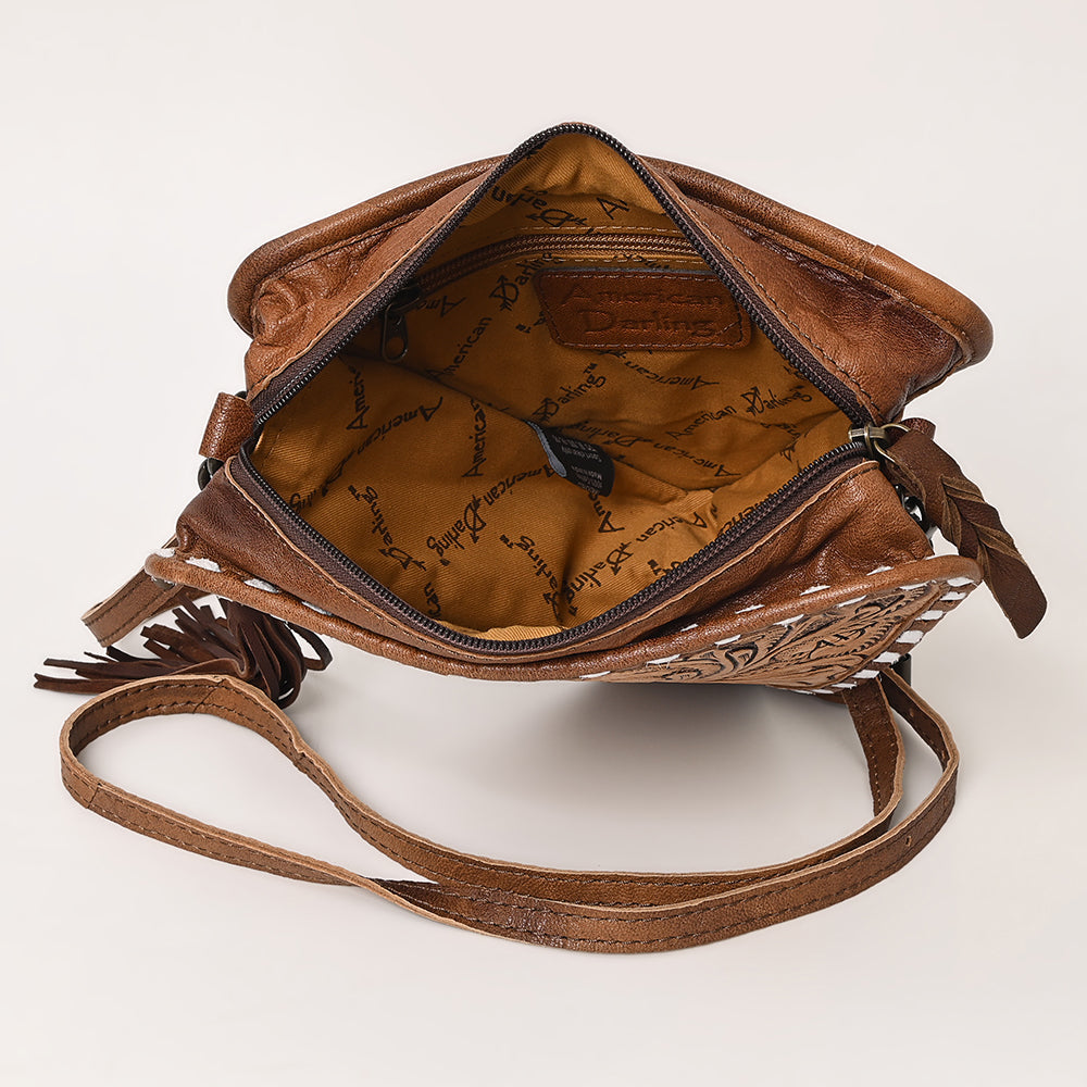 American Darling Crossbody Hand Tooled Genuine Leather Women Bag Western Handbag Purse