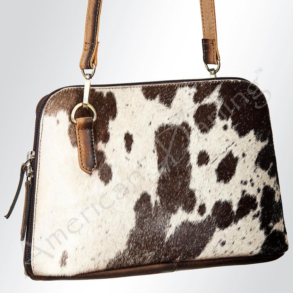American Darling ADBGI126B Cross Body Hair On Genuine Leather Women Bag Western Handbag Purse