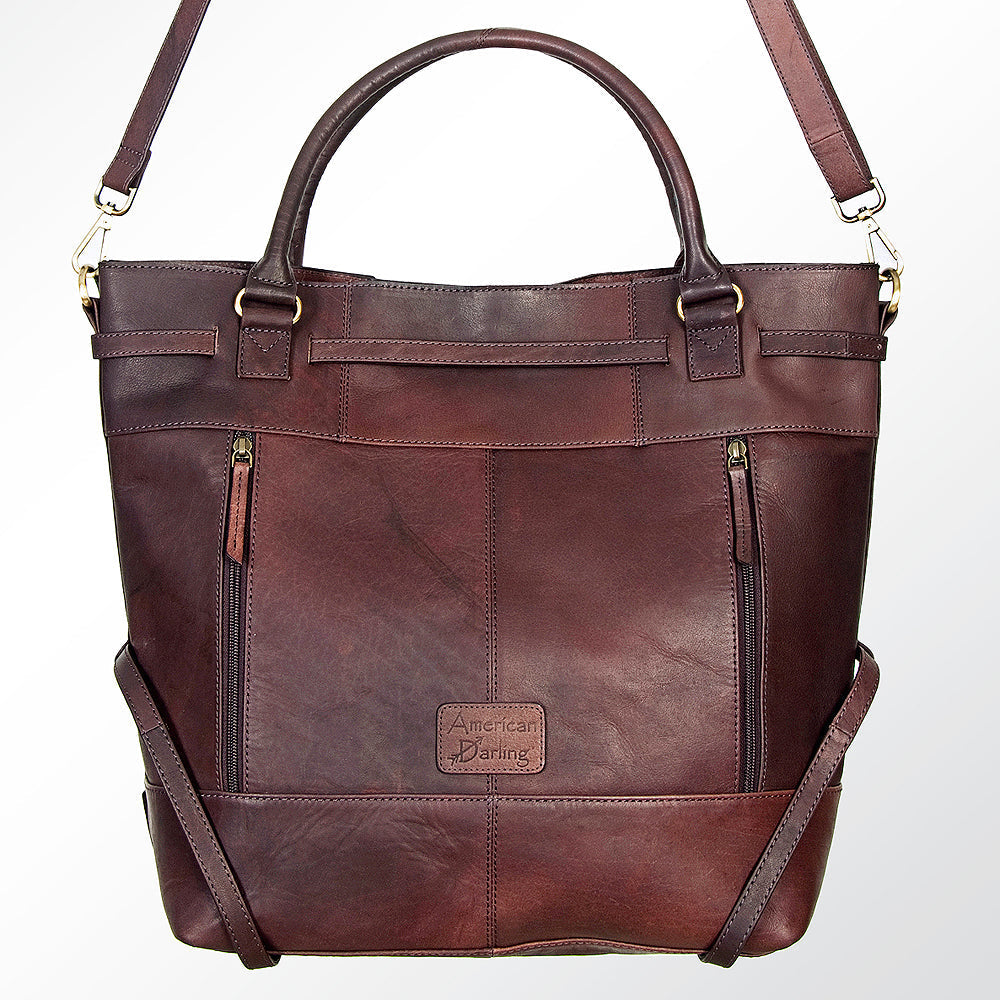 American Darling ADBGI147B Tote Hand Tooled Genuine Leather Women Bag Western Handbag Purse