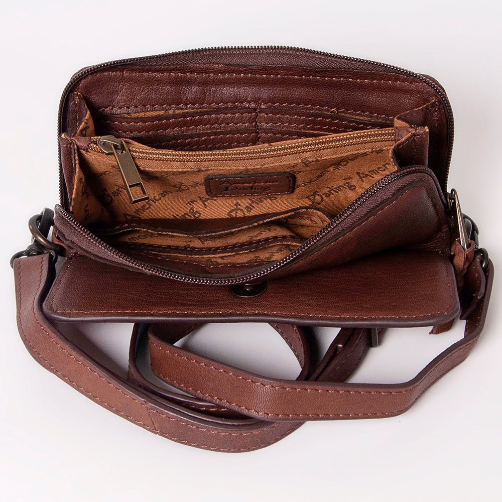 American Darling ADBGZ278 Crossbody Hand Tooled Genuine Leather Women Bag Western Handbag Purse