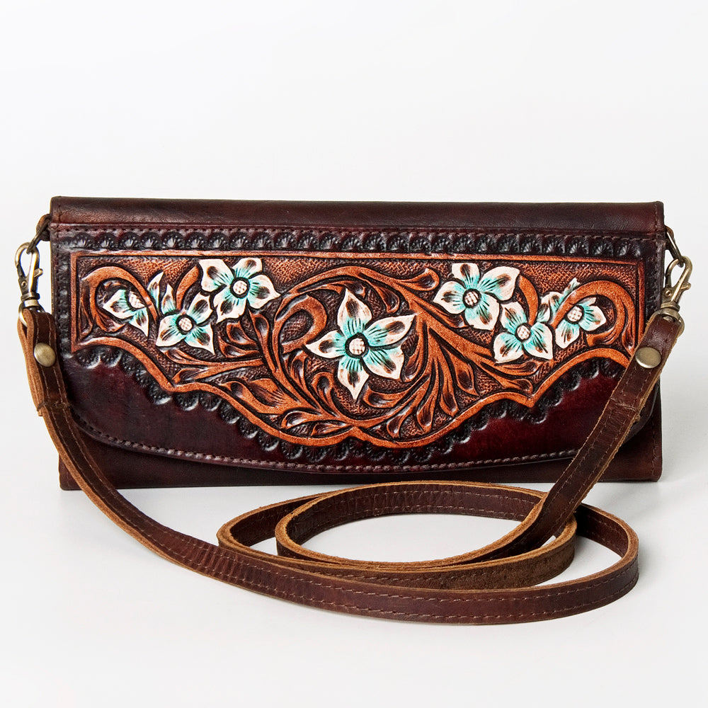 Hand Tooled Hand Painted Genuine Leather women bag western handbag purse