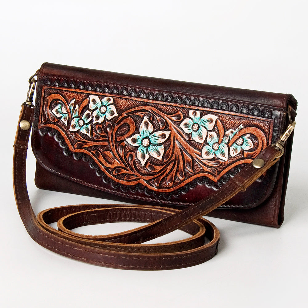 Hand Tooled Hand Painted Genuine Leather women bag western handbag purse