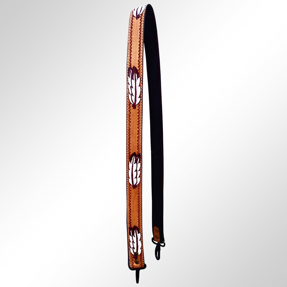 American Darling ADSTR102 Hand Tooled Genuine Leather Crossbody Handle Strap For Bags