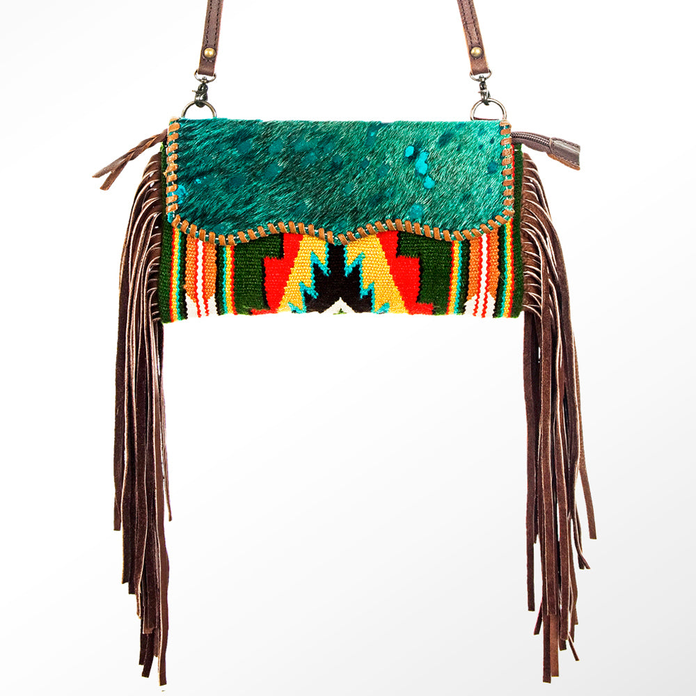 American Darling ADBG578 Crossbody Hair-On Saddle Blanket Genuine Leather Women Bag Western Handbag Purse