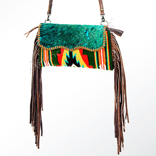 American Darling ADBG578 Crossbody Hair-On Saddle Blanket Genuine Leather Women Bag Western Handbag Purse