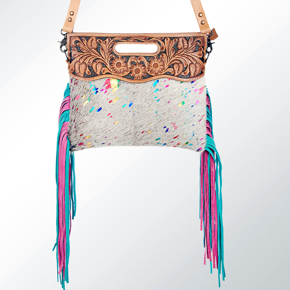 American Darling Clutch Hand Tooled Hair on Genuine Leather Western Women Bag Handbag Purse | Purses for Cute