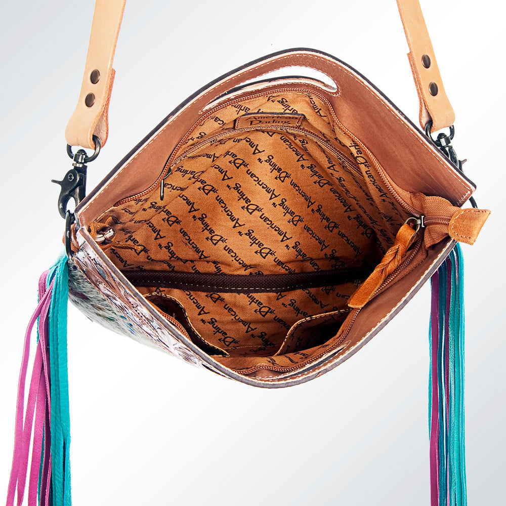 American Darling Clutch Hand Tooled Hair on Genuine Leather Western Women Bag Handbag Purse | Purses for Cute