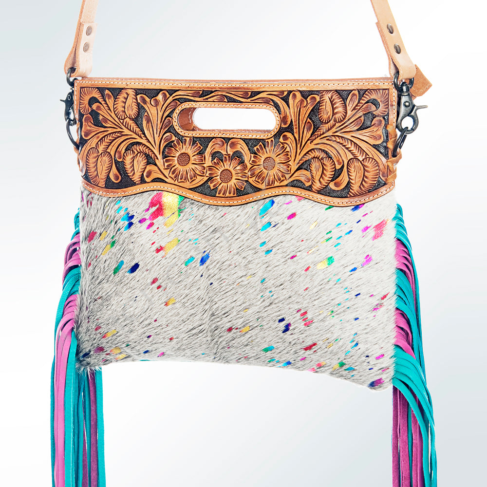 American Darling Clutch Hand Tooled Hair on Genuine Leather Western Women Bag Handbag Purse | Purses for Cute