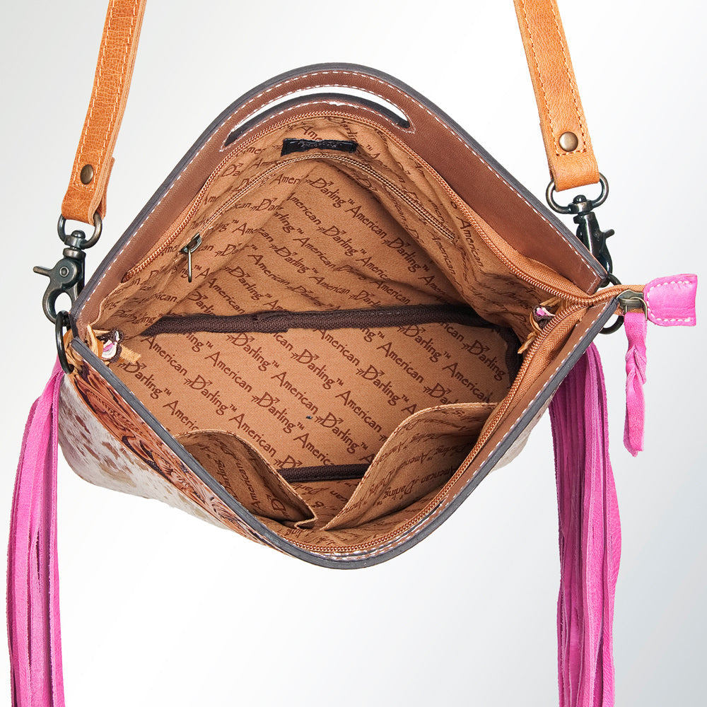 American Darling Clutch Hand Tooled Hair on Genuine Leather Western Women Bag Handbag Purse | Purses for Cute