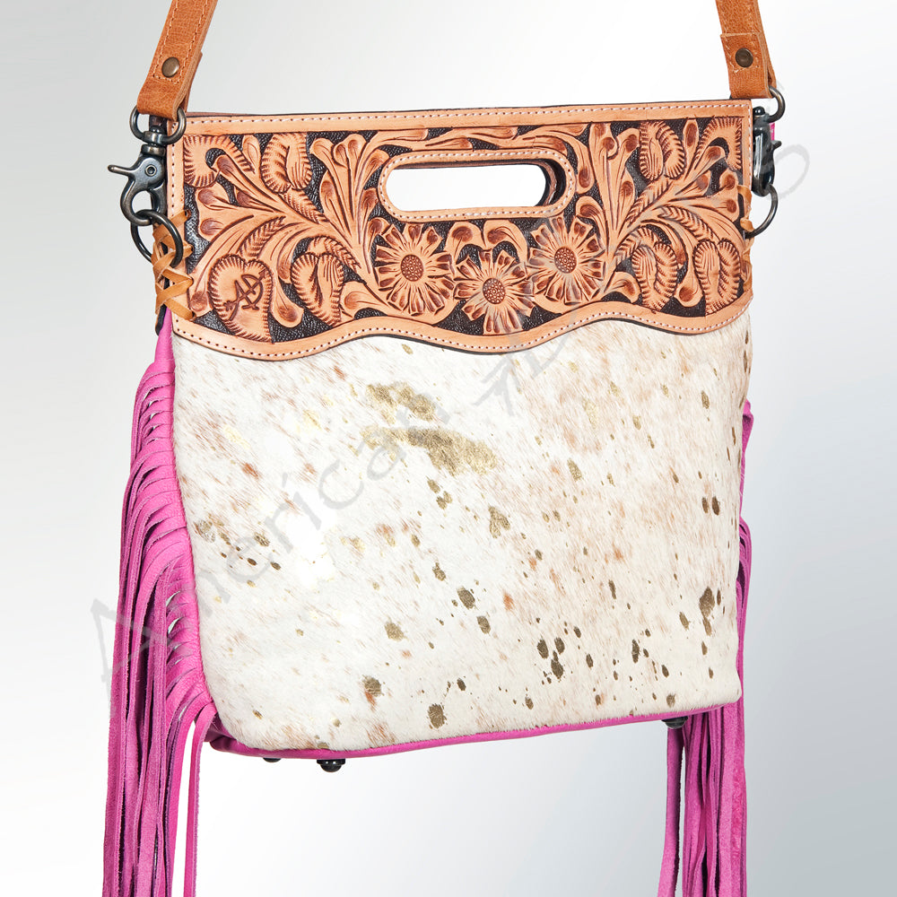 American Darling Clutch Hand Tooled Hair on Genuine Leather Western Women Bag Handbag Purse | Purses for Cute