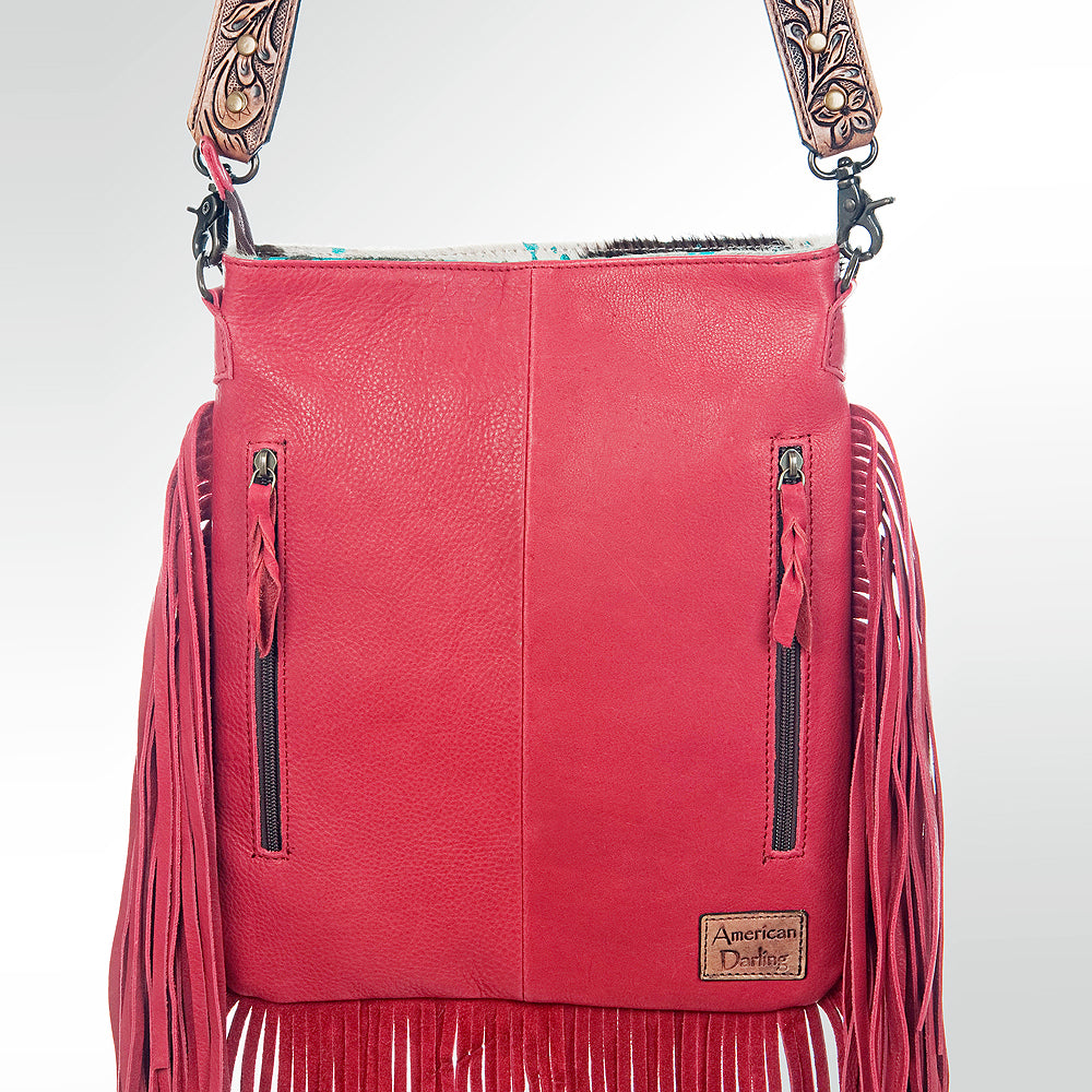 American Darling ADBGS192A Messenger Hair On Genuine Leather Women Bag Western Handbag Purse