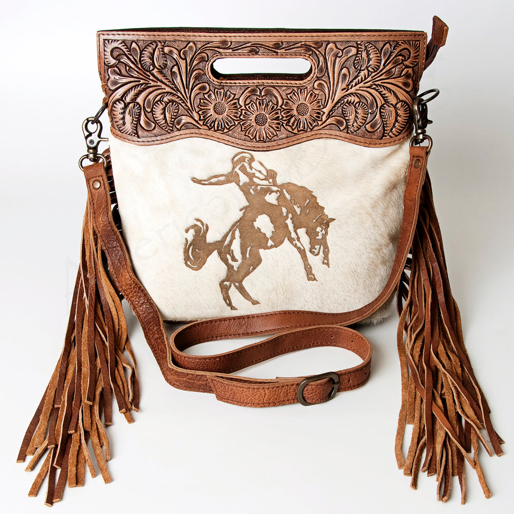 American Darling Clutch Hand Tooled Hair on Genuine Leather Western Women Bag Handbag Purse | Purses for Cute