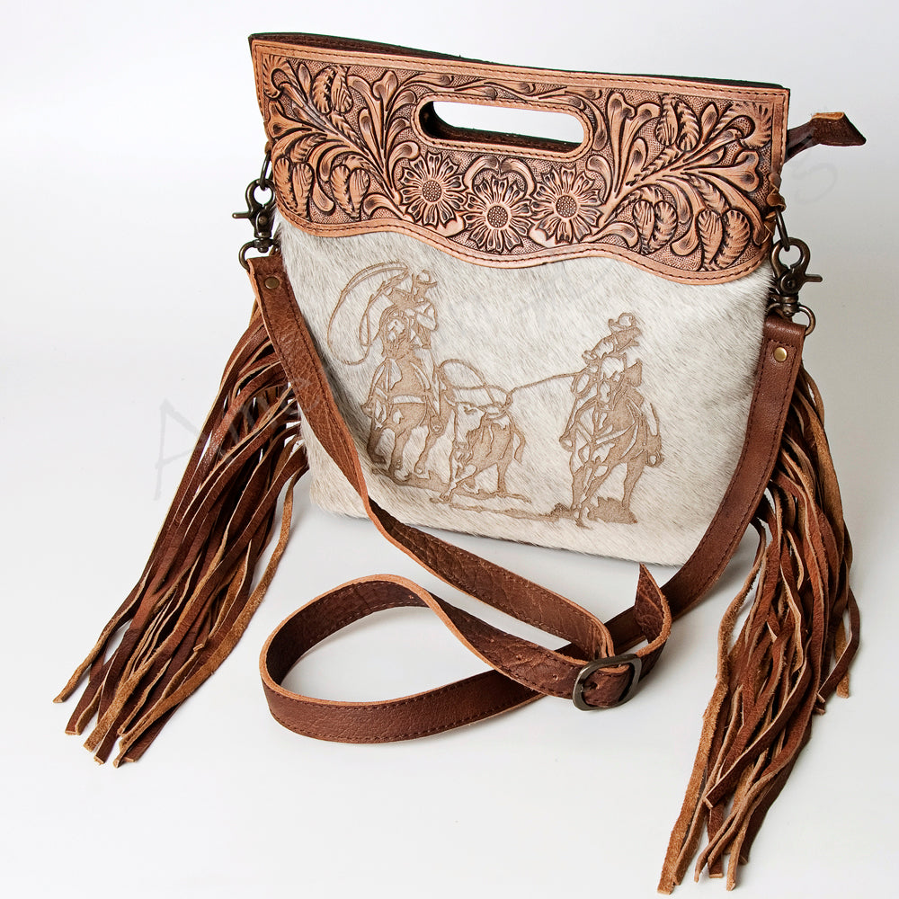 American Darling Clutch Hand Tooled Hair on Genuine Leather Western Women Bag Handbag Purse | Purses for Cute