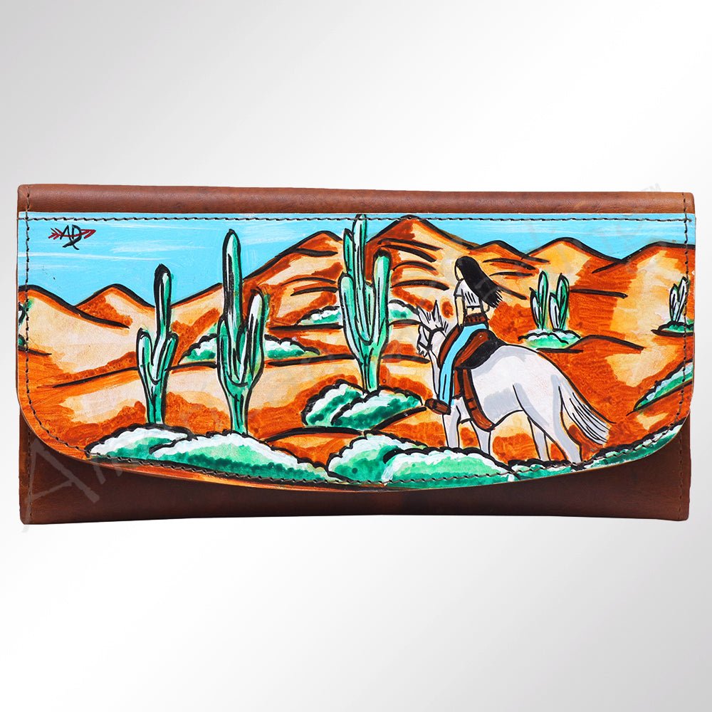 American Darling Wallet Genuine Leather Women Bag Western Handbag Purse