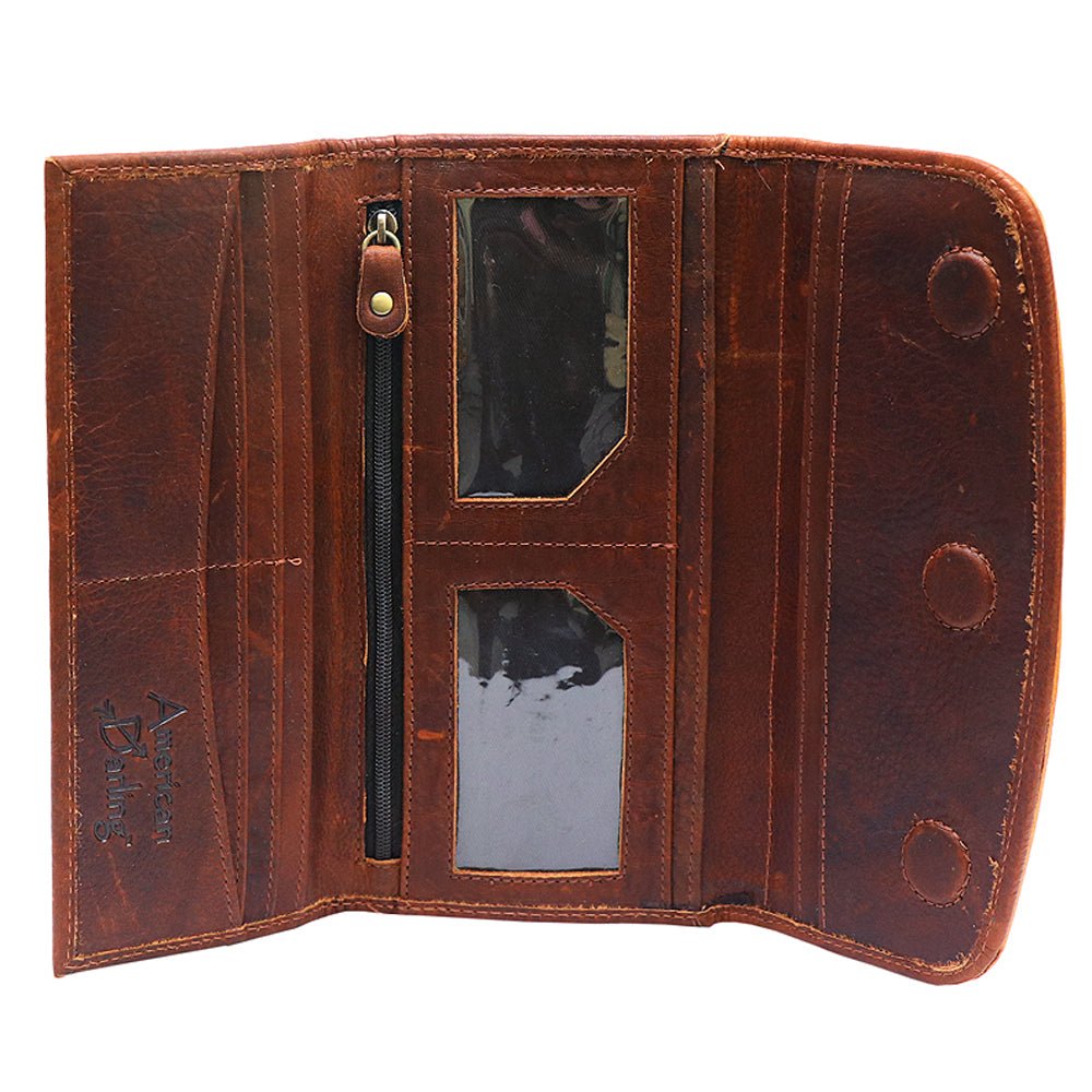 American Darling Wallet Genuine Leather Women Bag Western Handbag Purse
