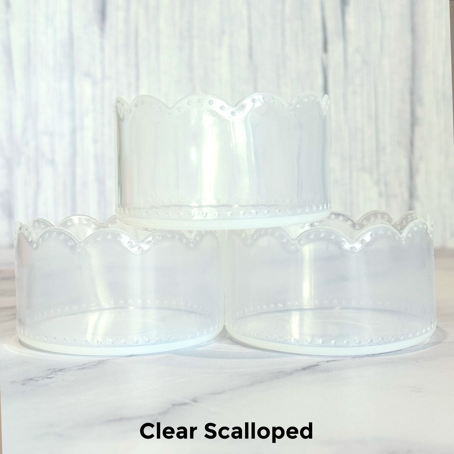 Clear Scalloped Tumbler Boot