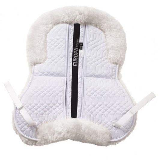 Small Europa Sheepskin Half Pad- 4 Shim White/White