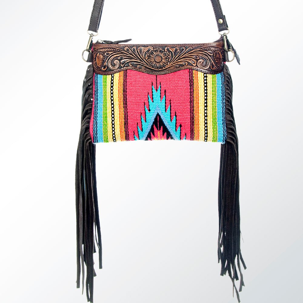 American Darling Cross Body Hand Tooled Saddle Blanket Genuine Leather Women Bag Western Handbag Purse