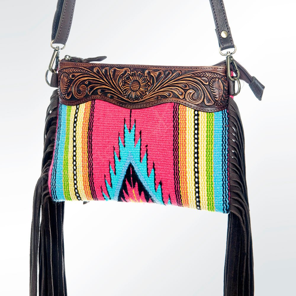 American Darling Cross Body Hand Tooled Saddle Blanket Genuine Leather Women Bag Western Handbag Purse