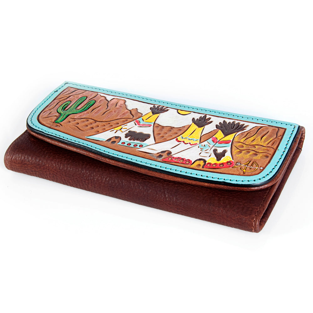 Hand Tooled Hand Painted Genuine Leather women bag western handbag purse