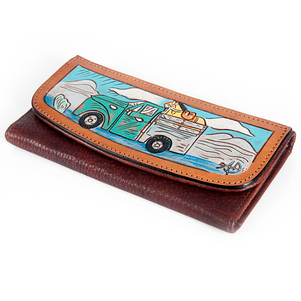 Hand Tooled Hand Painted Genuine Leather women bag western handbag purse