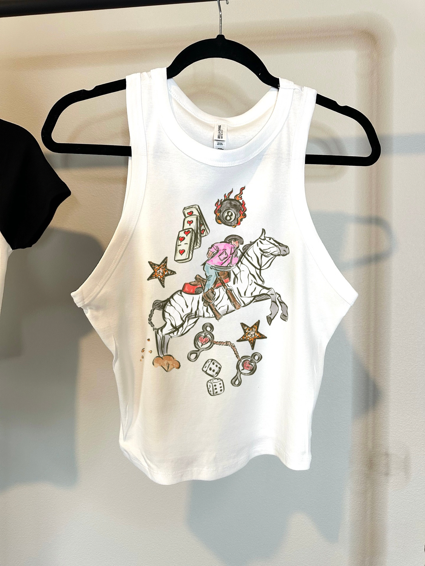 Wild Card Cowboy Cropped Tank