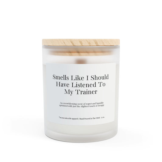Frosted Glass Candle, 11oz - Listened To Trainer