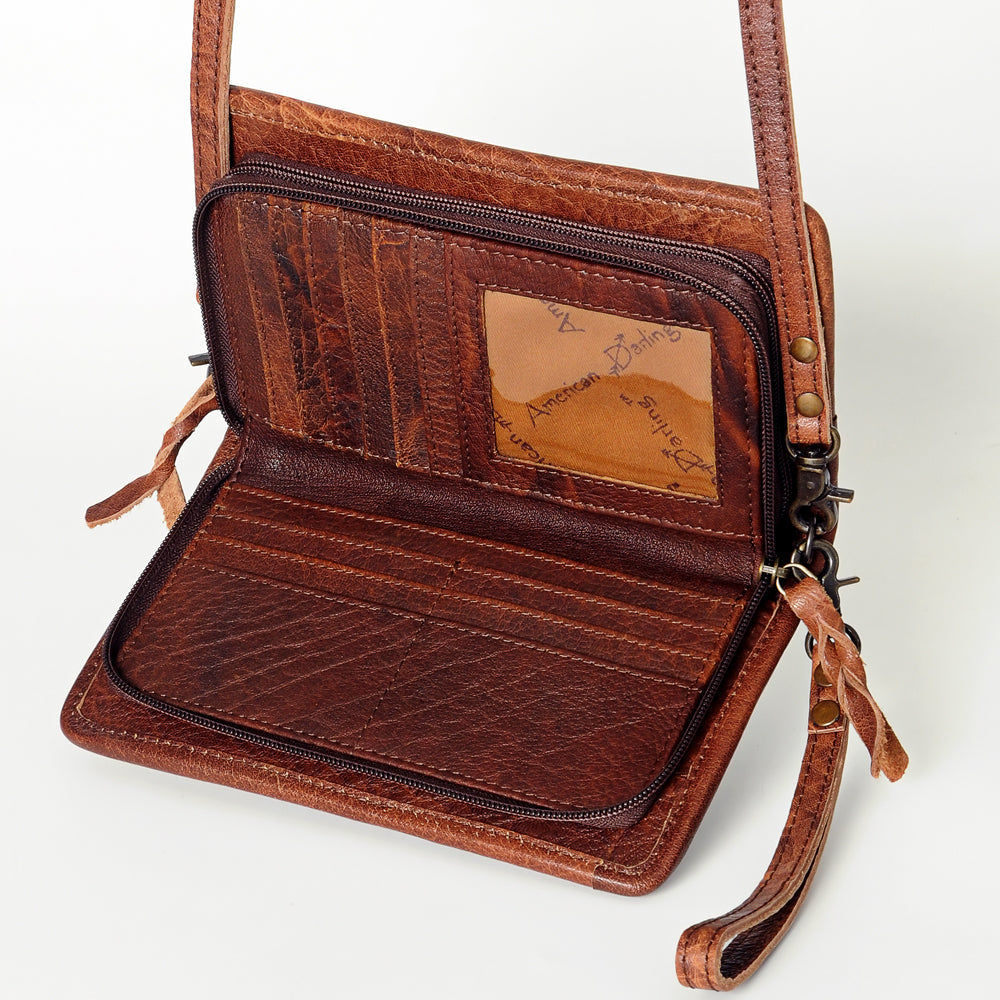 American Darling ORGANISER Upcycled Wool Genuine Leather women bag western handbag purse