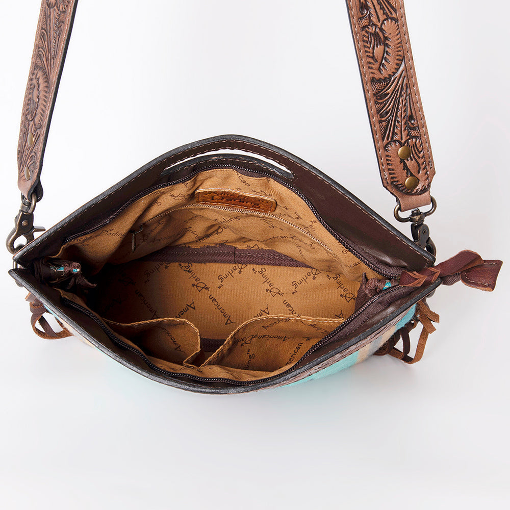 American Darling Clutch Hand Tooled Hair on Genuine Leather Western Women Bag Handbag Purse | Purses for Cute