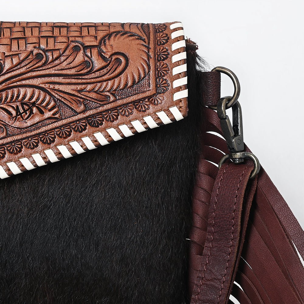 American Darling ADBGZ352 Crossbody Hand Tooled Hair-On Genuine Leather Women Bag Western Handbag Purse