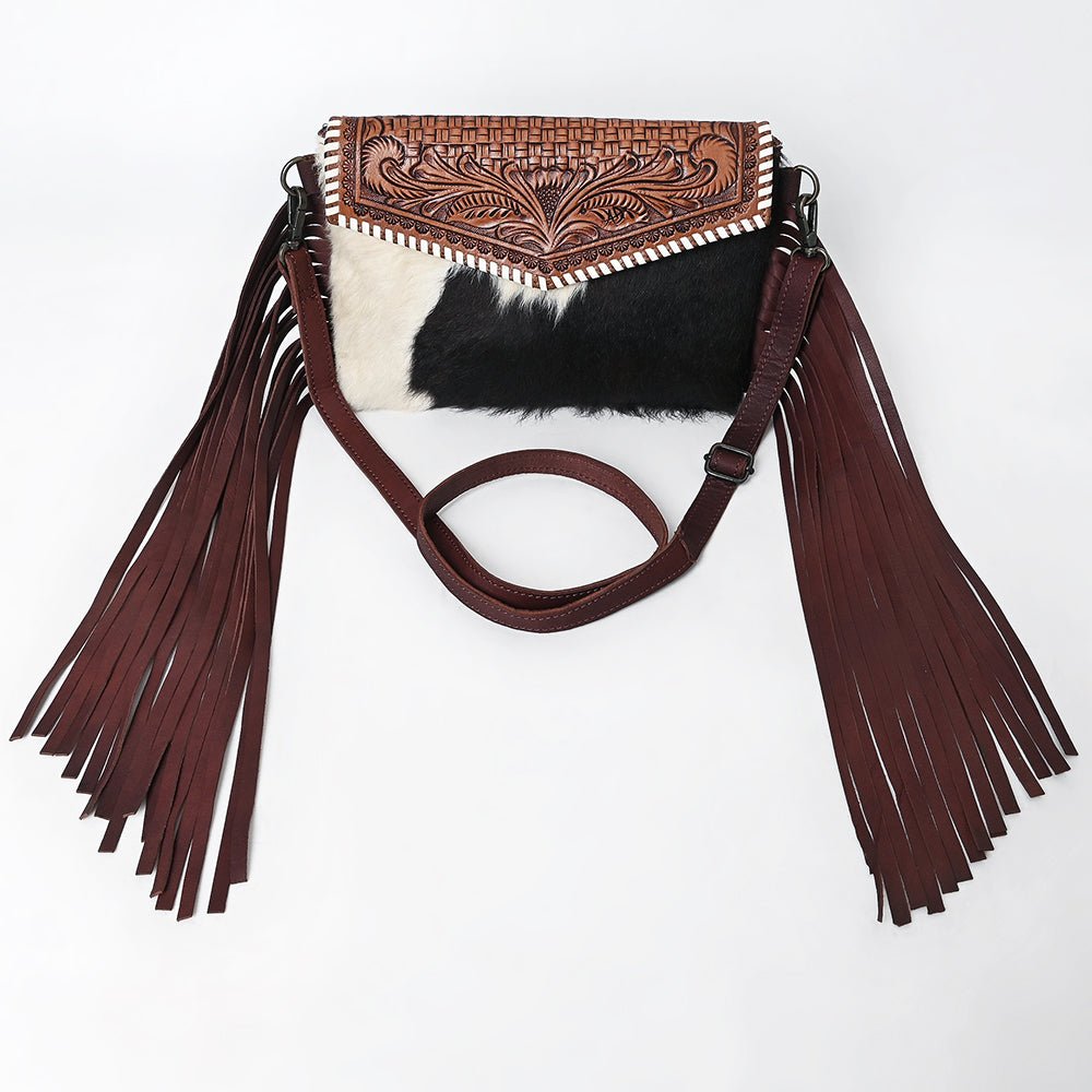 American Darling ADBGZ352 Crossbody Hand Tooled Hair-On Genuine Leather Women Bag Western Handbag Purse