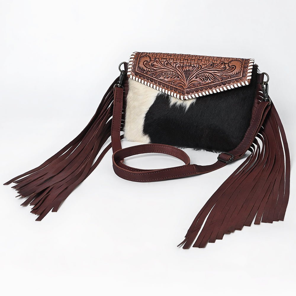 American Darling ADBGZ352 Crossbody Hand Tooled Hair-On Genuine Leather Women Bag Western Handbag Purse