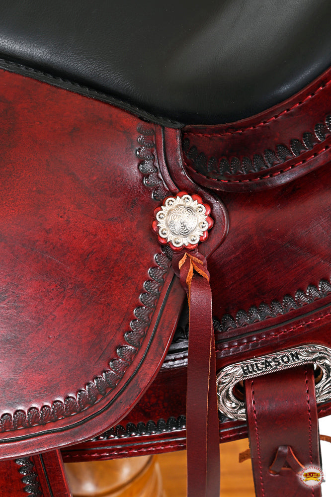 HILASON Western Horse Saddle American Leather Flex Tree Trail & Pleasure Antique Mahogany