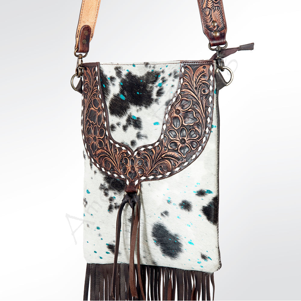 American Darling CROSS BODY I Hand Tooled Hair-on Genuine Leather women bag western handbag purse