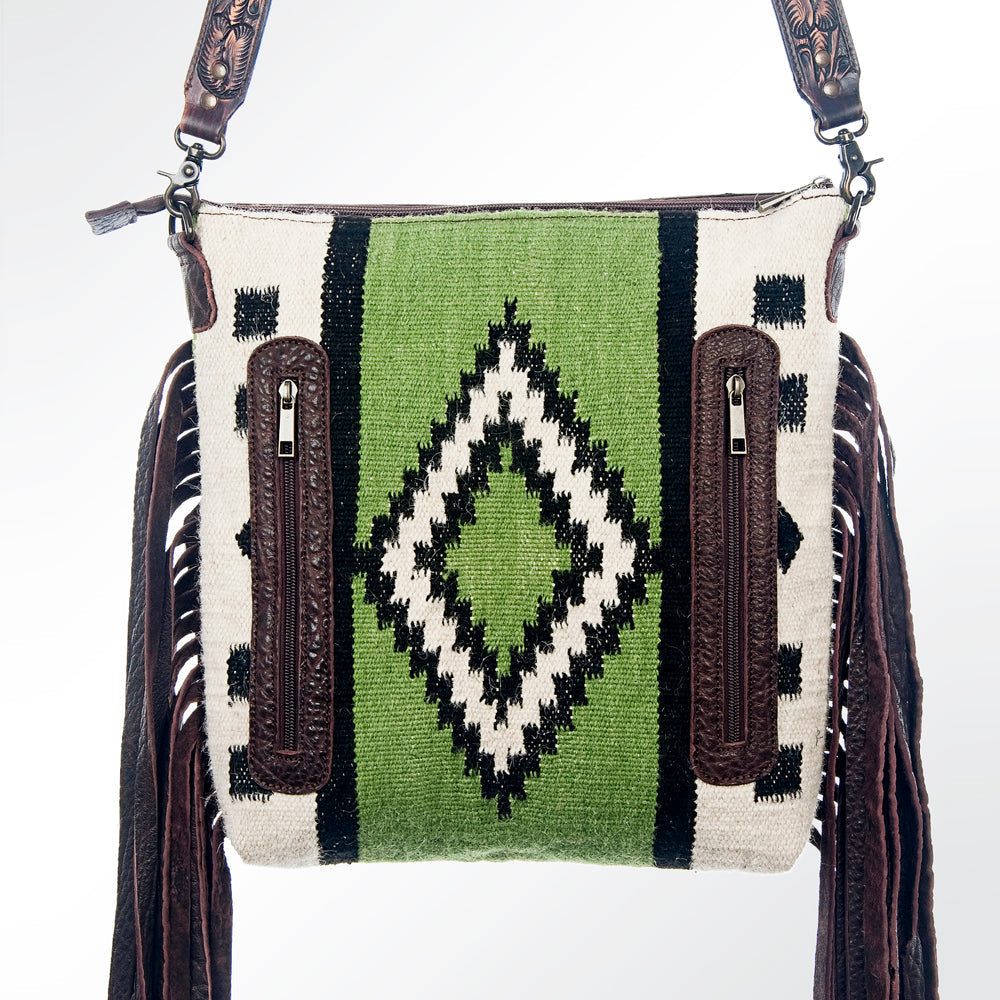 American Darling ADBGZ363 Signature Crossbody Hand Tooled Saddle Blanket Genuine Leather Women Bag Western Handbag Purse
