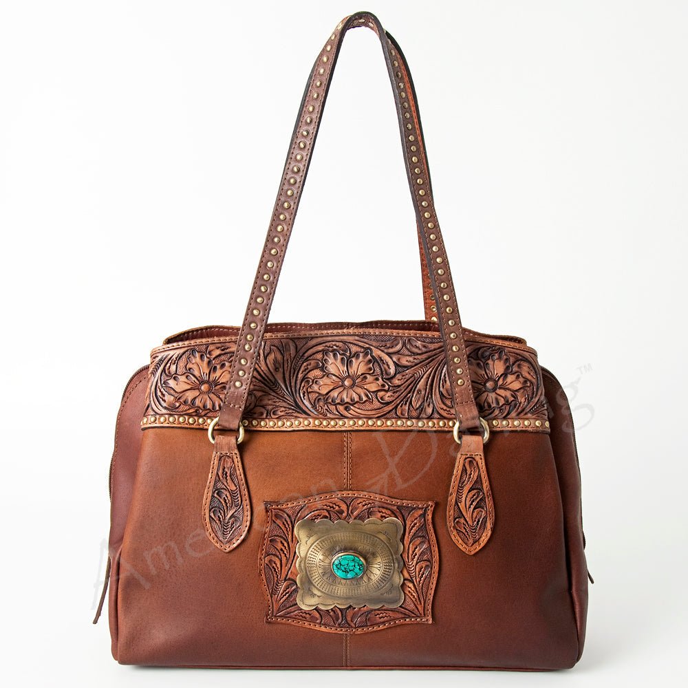 American Darling Tote Hand Tooled Genuine Leather Women Bag Western Handbag Purse