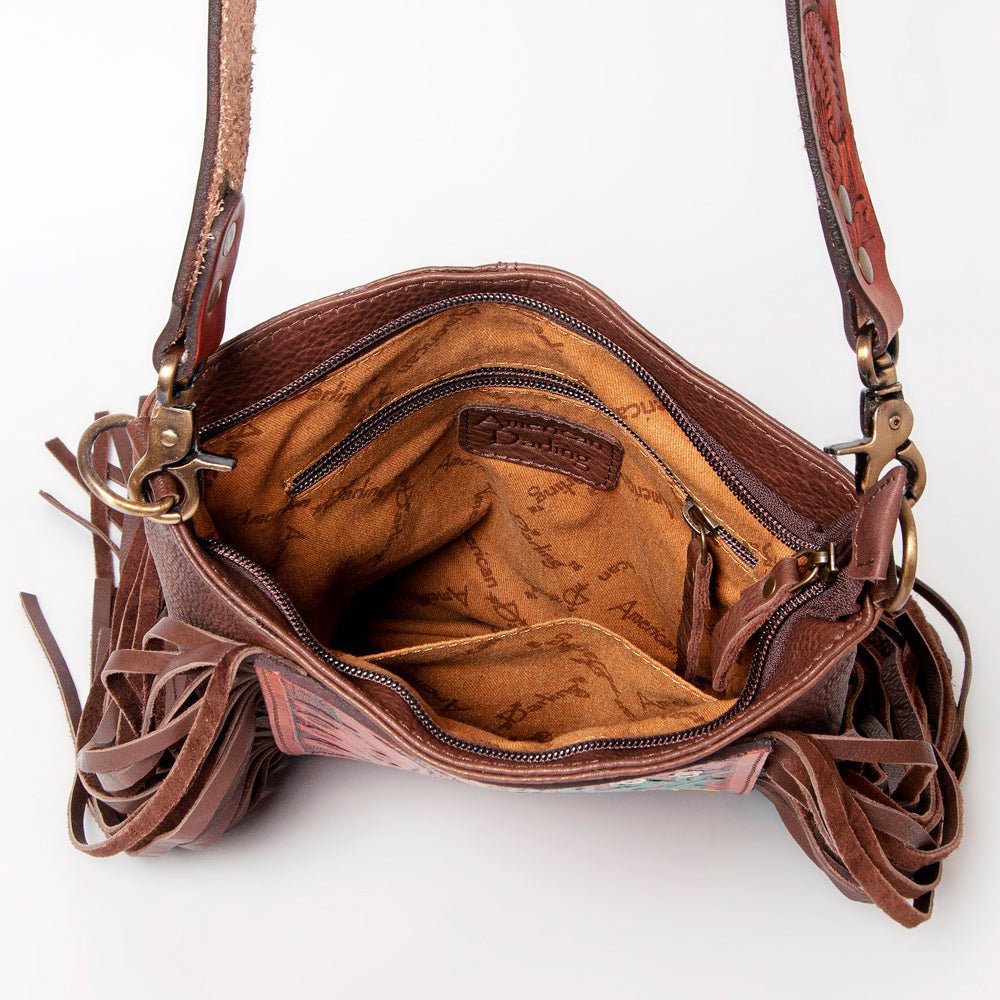 American Darling ADBGA155 Crossbody Hand Tooled Genuine Leather Women Bag Western Handbag Purse