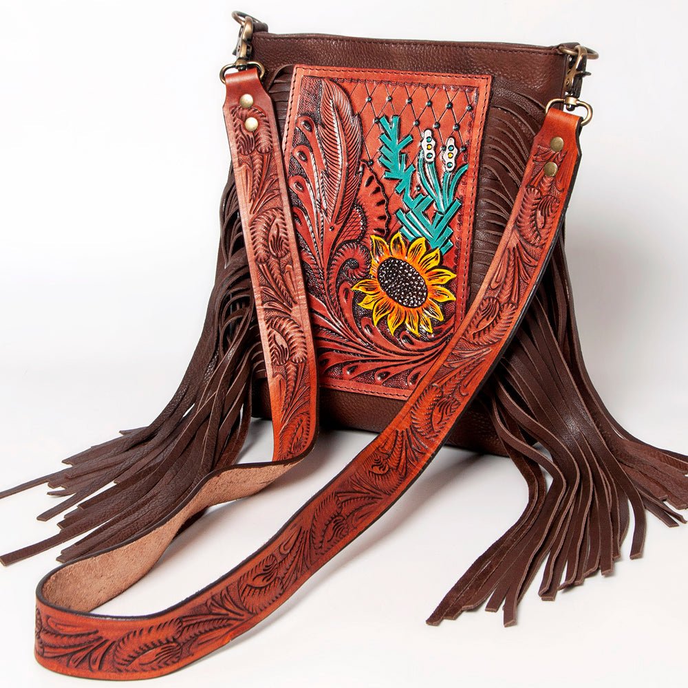 American Darling ADBGA155 Crossbody Hand Tooled Genuine Leather Women Bag Western Handbag Purse