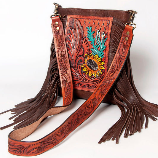 American Darling ADBGA155 Crossbody Hand Tooled Genuine Leather Women Bag Western Handbag Purse
