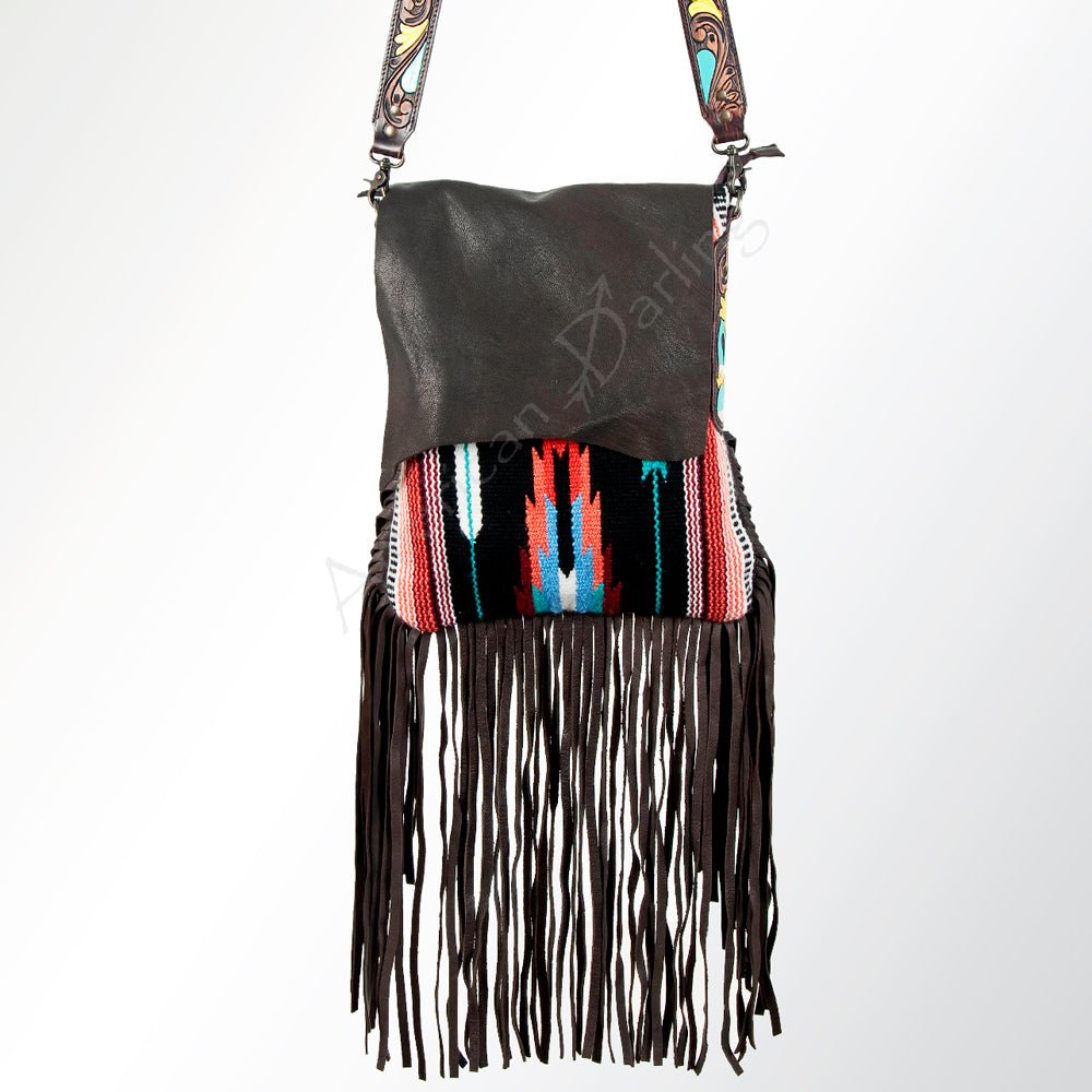 American Darling Messenger Saddle Blanket Genuine Leather Women Bag Western Handbag Purse