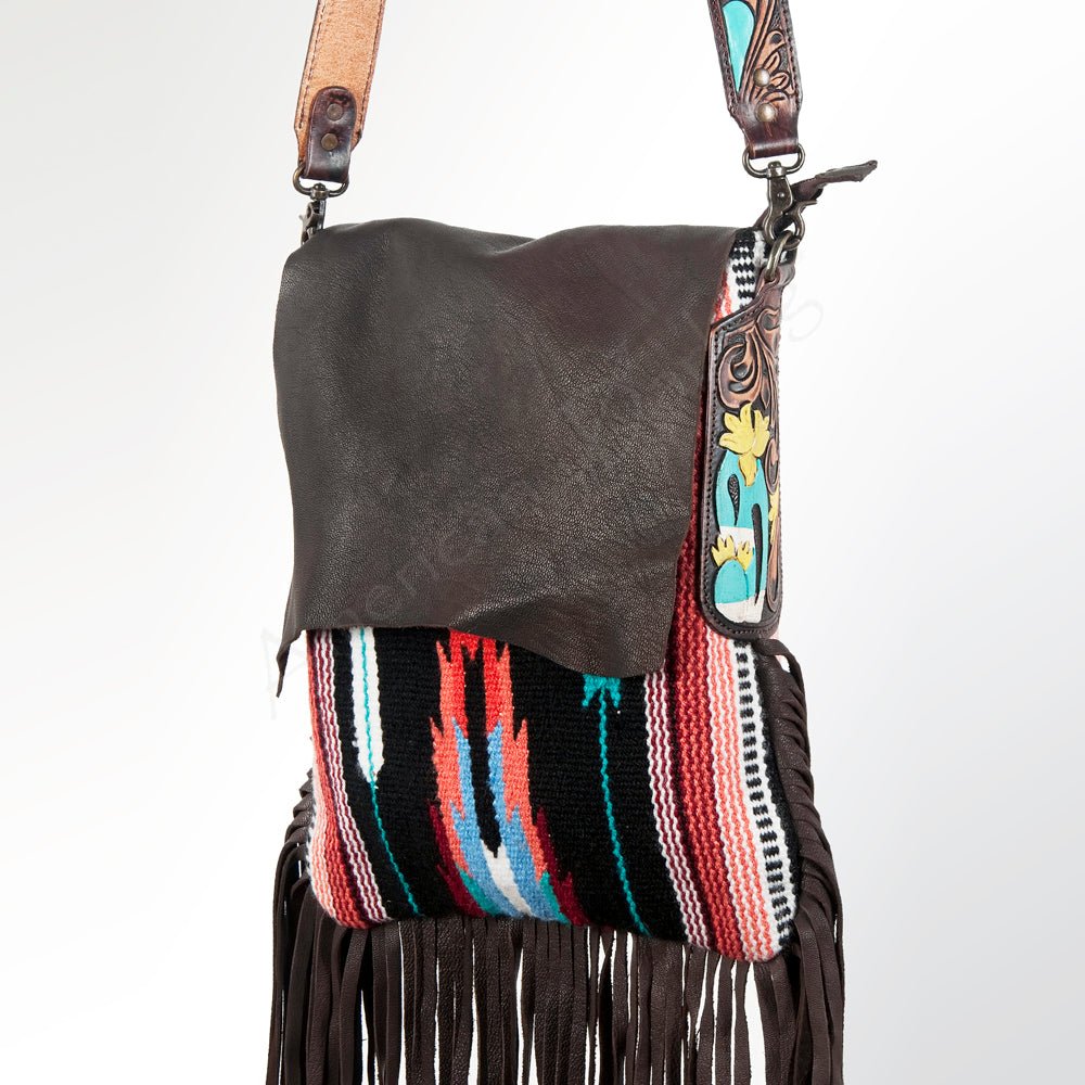 American Darling Messenger Saddle Blanket Genuine Leather Women Bag Western Handbag Purse