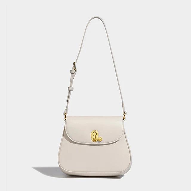Luxury Retro Cowgirl Saddle Bag | Genuine Leather Brown Handbag