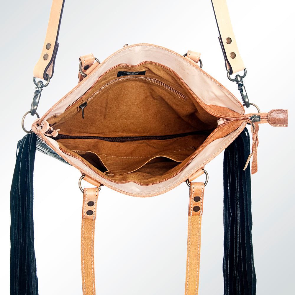 American Darling GIBGX159 Tote Hand Tooled Saddle Blanket Genuine Leather Women Bag Western Handbag Purse